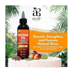 Sauvasine Dr. Sebi Batana 4-in-1 Pure Oil with Rosemary, Castor & Pumpkin Seed - Nourishes, Strengthens & Promotes Hair Growth (5oz)